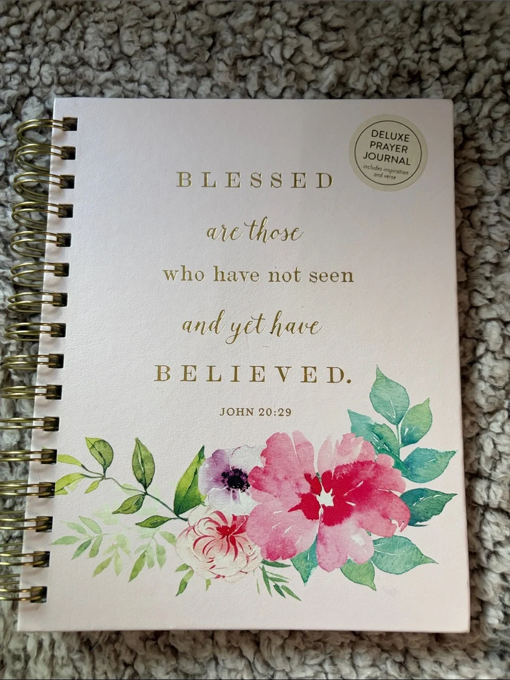 Pink Floral Prayer Journal & Coffee Lover Notepad Bundle - Pink